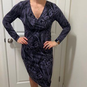 Banana Republic Graphic Floral Wrap Dress - Size Small